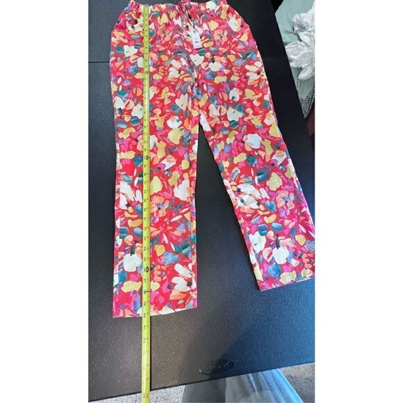 BCBGENERATION WOMENS HIGH WAISTED SLIM LEGS FLORAL PANTS NEW  P1-94 - Picture 8 of 11